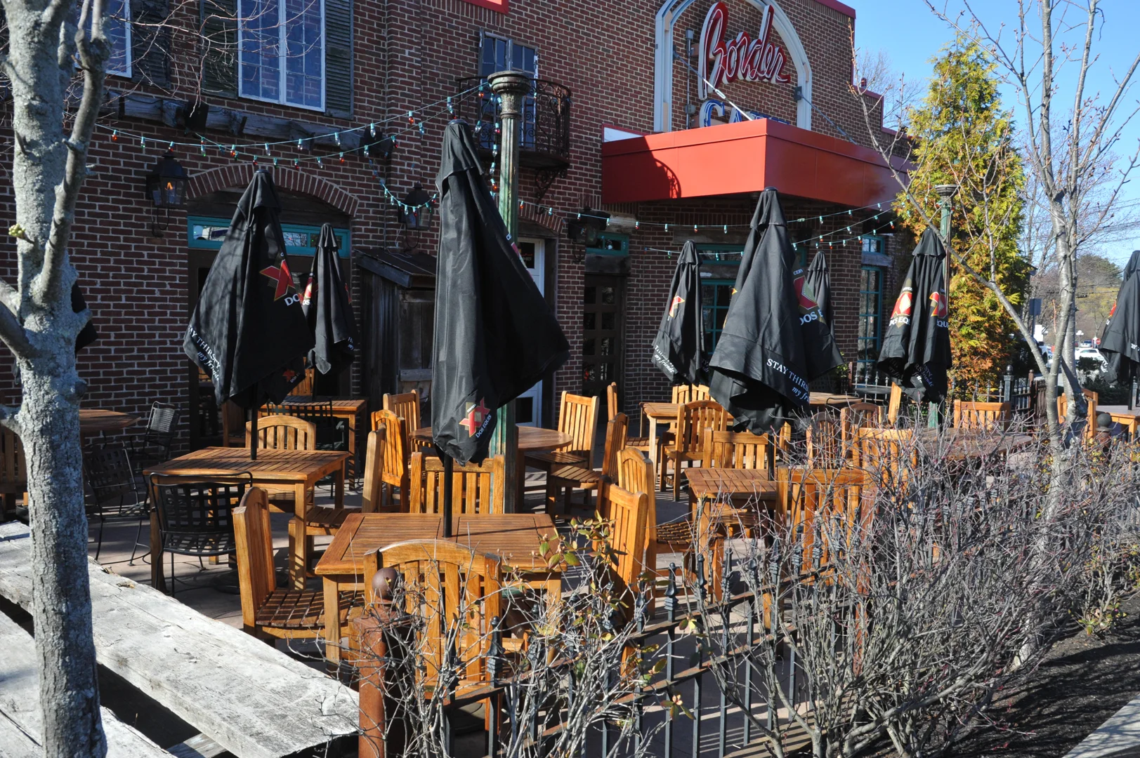 outdoor pub table with umbrella hole and umbrella installed - outdoor pub tables outdoor pub table with umbrella hole and umbrella installed - outdoor pub tables