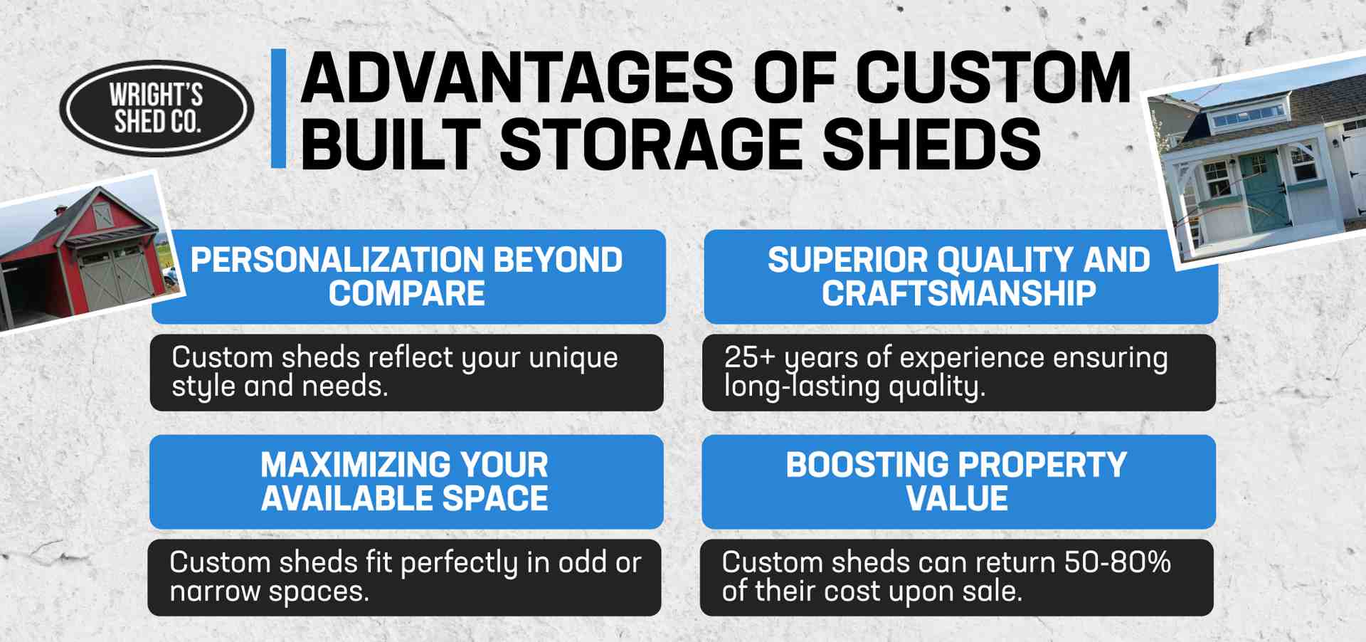 Discover the benefits of custom built storage sheds, including personalization, quality, space optimization, and property value.