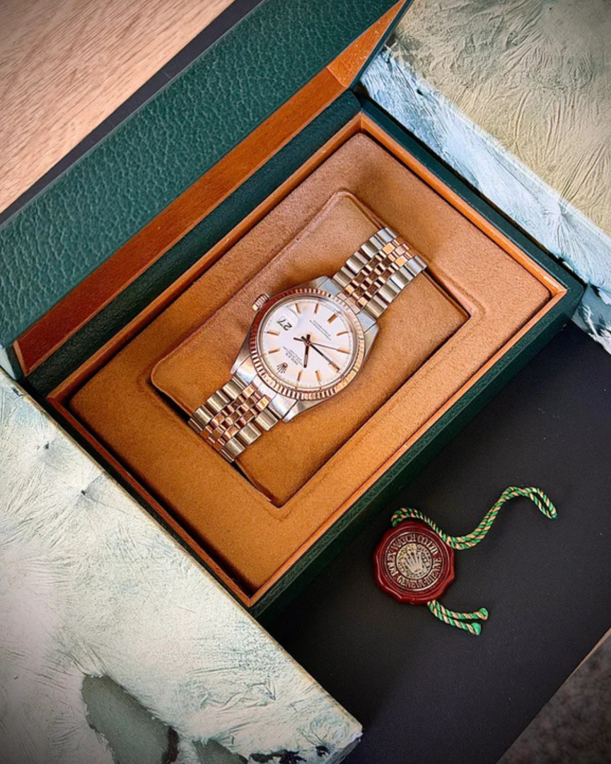 1969 Rolex Datejust Two Tone Rose Gold complete set.