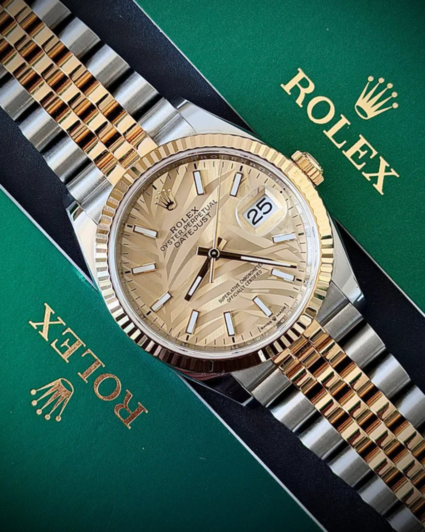 2021 Rolex Datejust 36 Palm Motif Dial