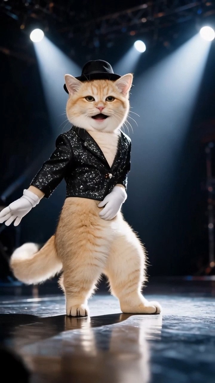 Fluffy Cat Grooving — AI video template