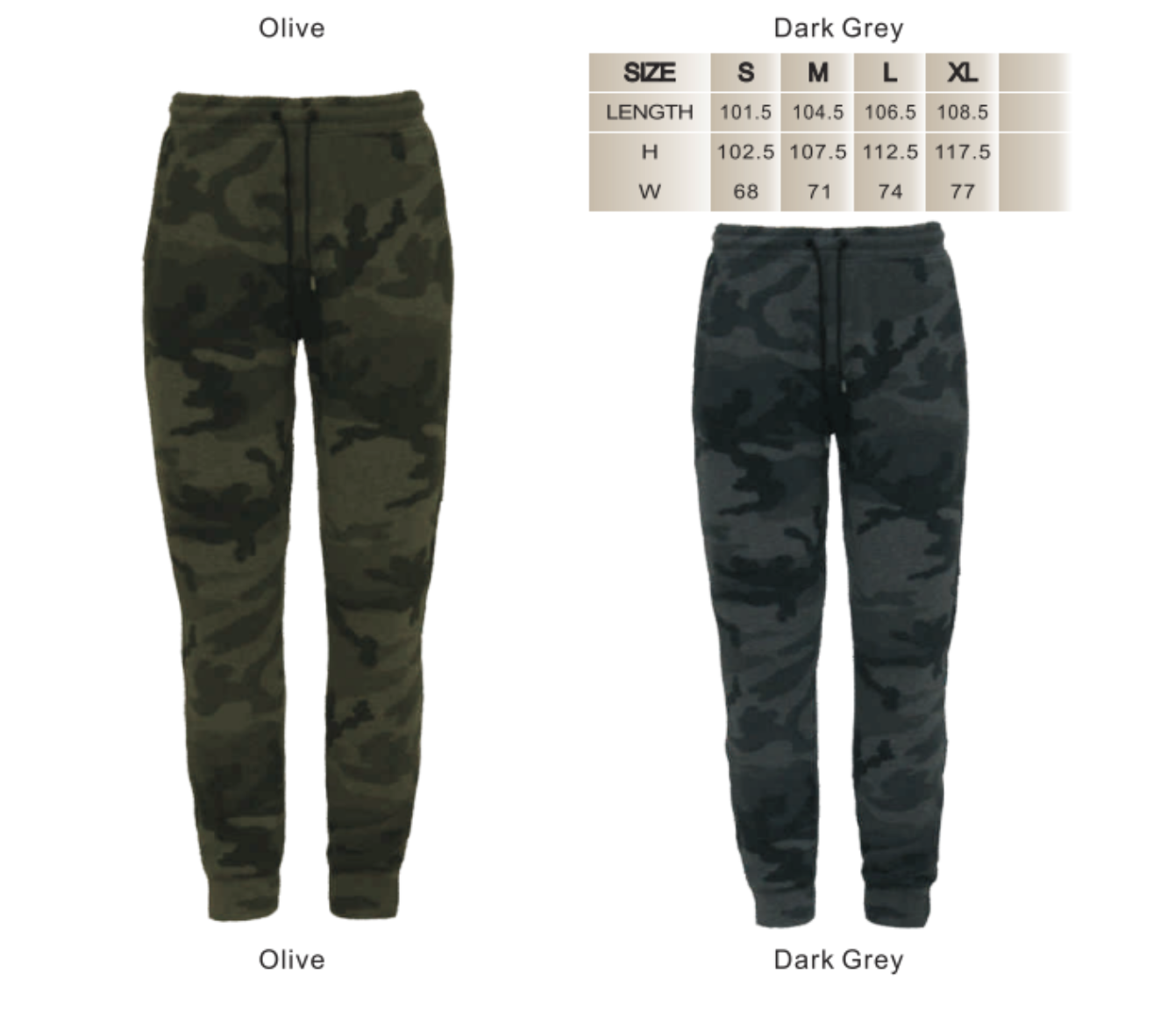 HK81206 - Camouflage Tracksuit Set Pant has elastic bottom 2