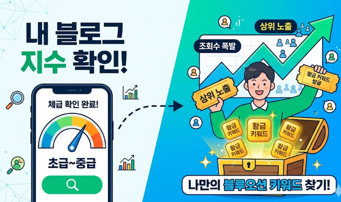 📝 [SEO 실전 칼럼] 내 블로그 지수에 맞는 '황금 키워드' 발굴 및 타겟팅 전략
