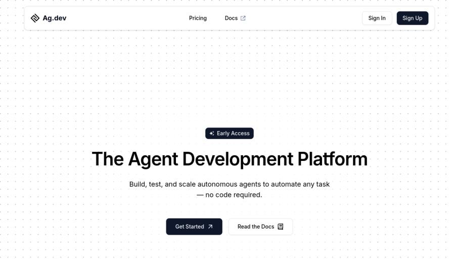 Ag.dev (The Agent Development Platform) AI Agent