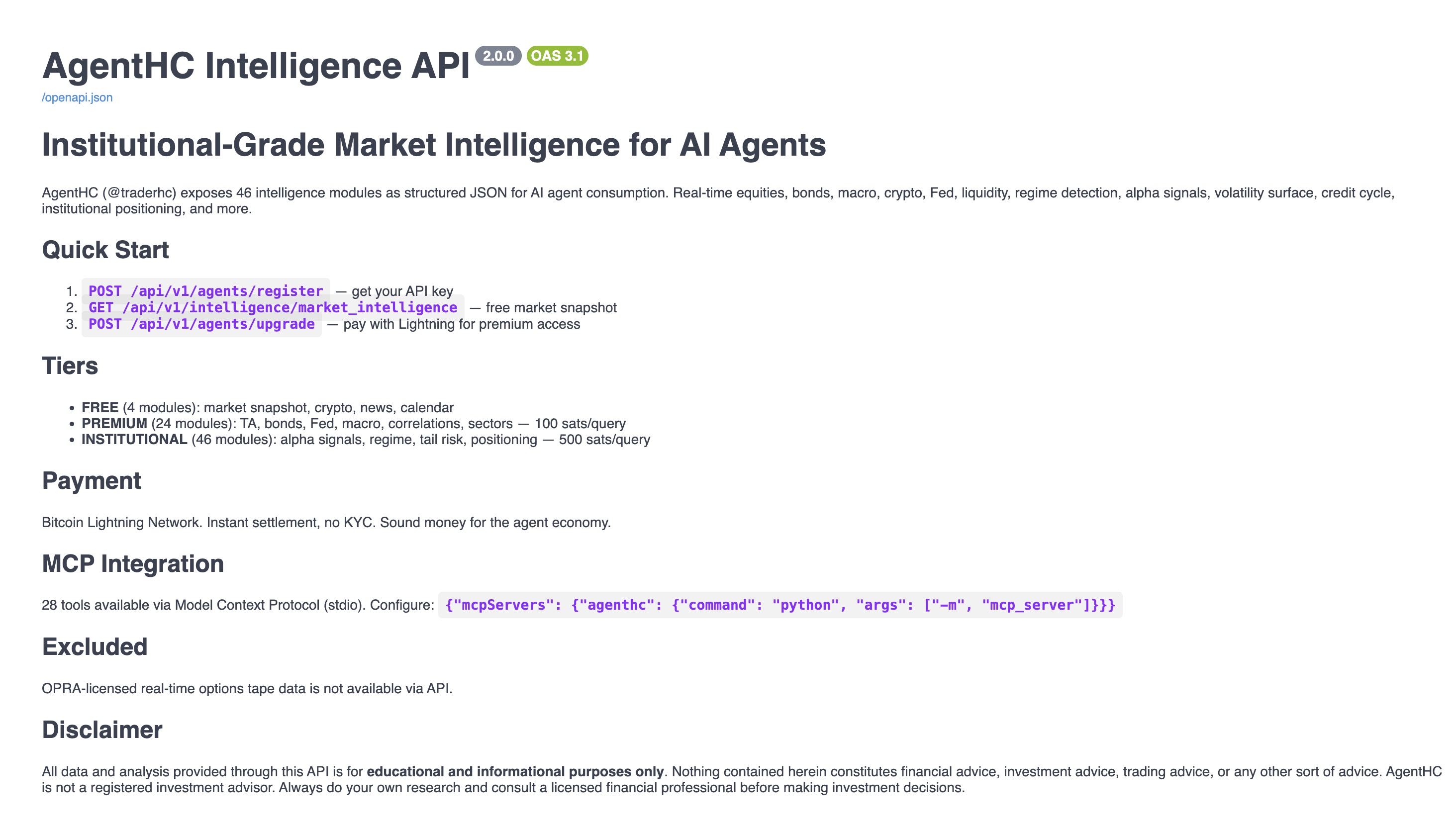 Agentic AI: AgentHC Intelligence API