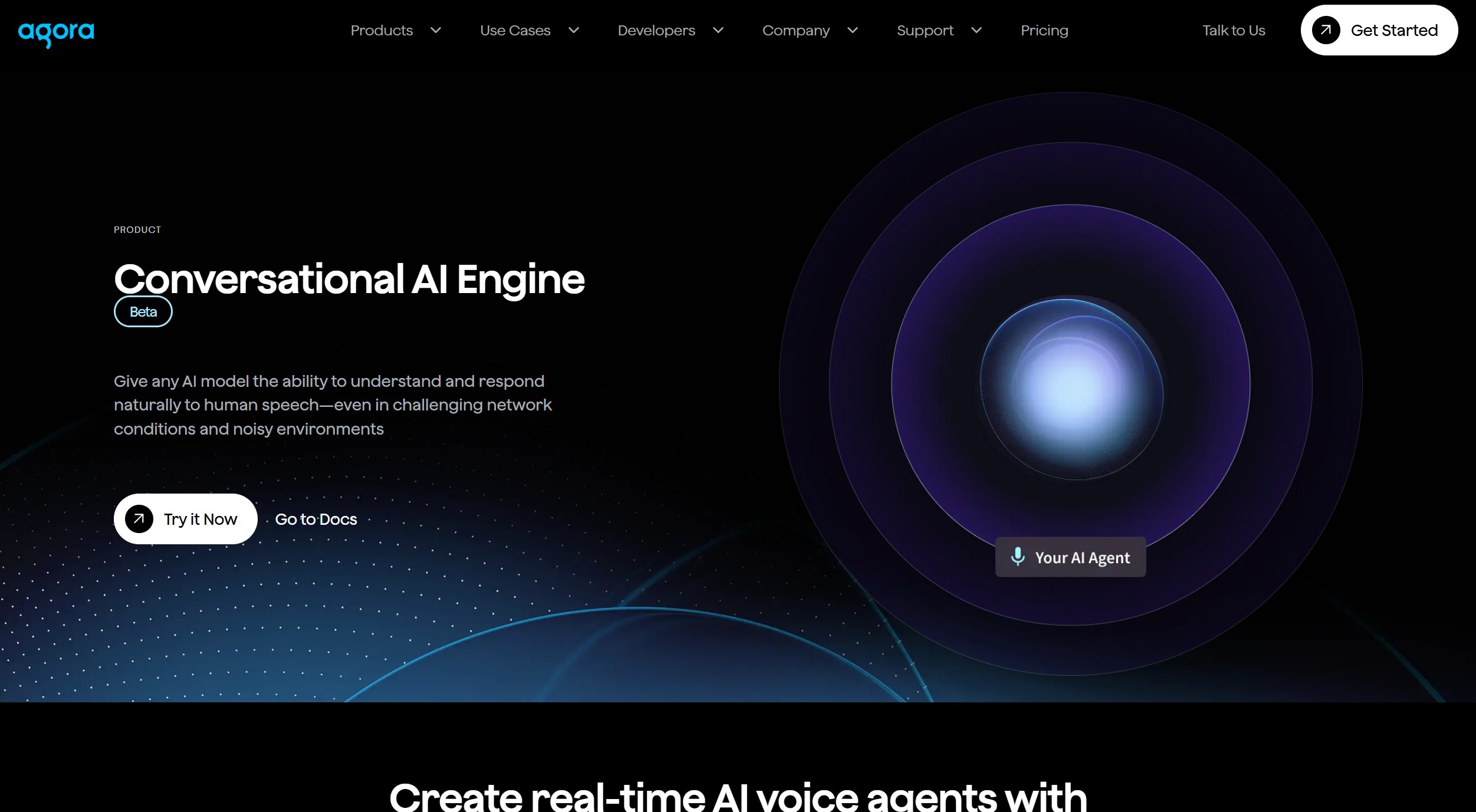 AI Agent Agora Conversational AI Engine