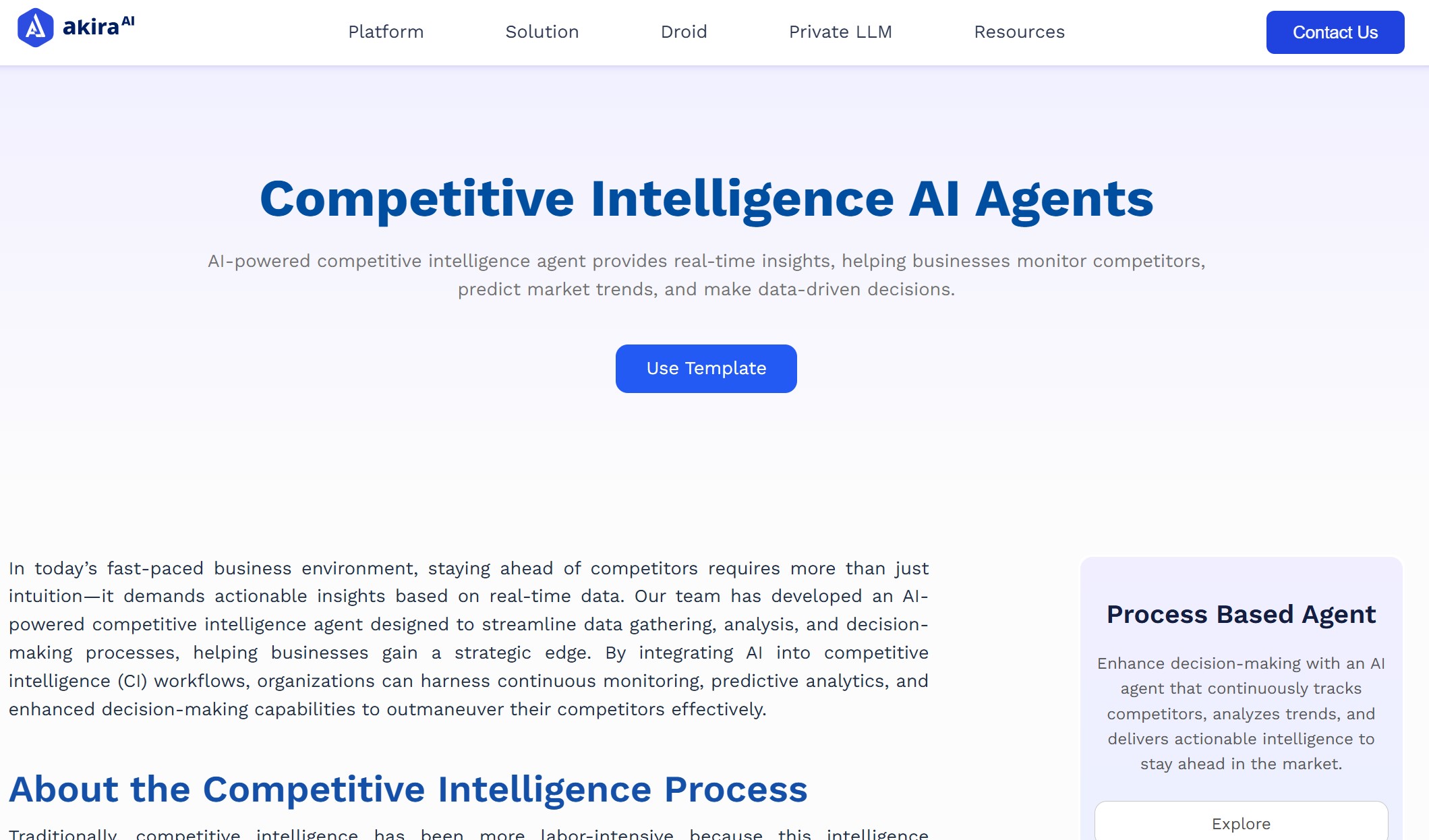 AI Agent Akira AI - Competitive Intelligence Agent