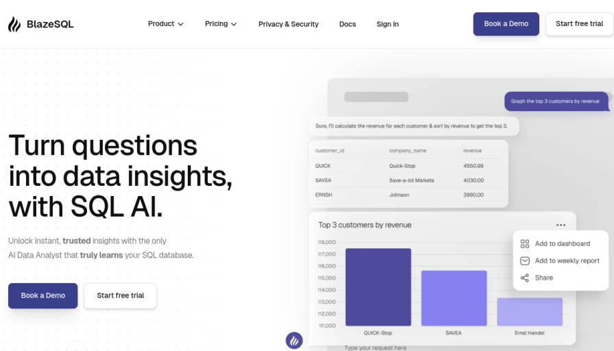 BlazeSQL AI AI Agent