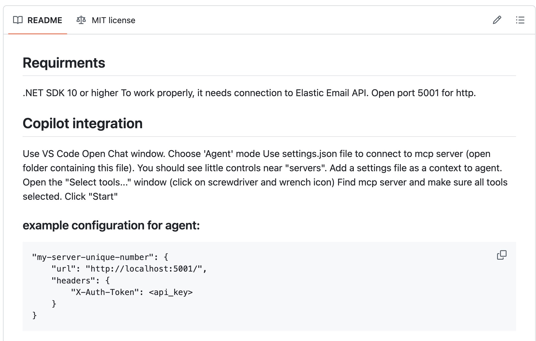 AI Agent Elastic Email MCP Server