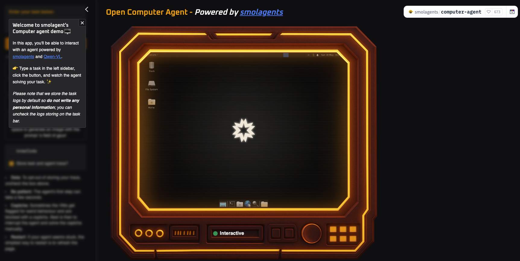 Hugging Face Open Computer Agent AI Agent
