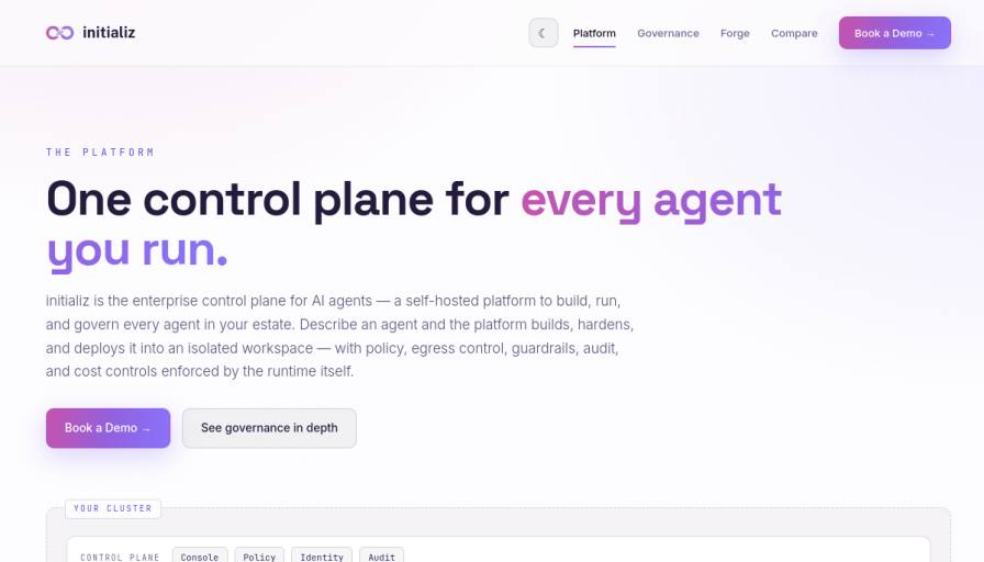 initializ — Control Plane for Enterprise AI Agents AI Agent