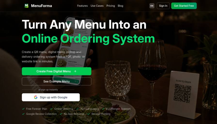 MenuForma AI Agent