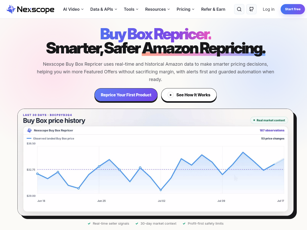Nexscope Buy Box Repricer AI Agent