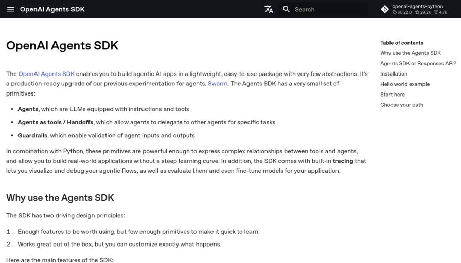 AI Agent OpenAI Agents SDK