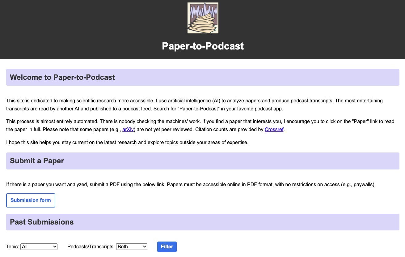 Paper-to-Podcast