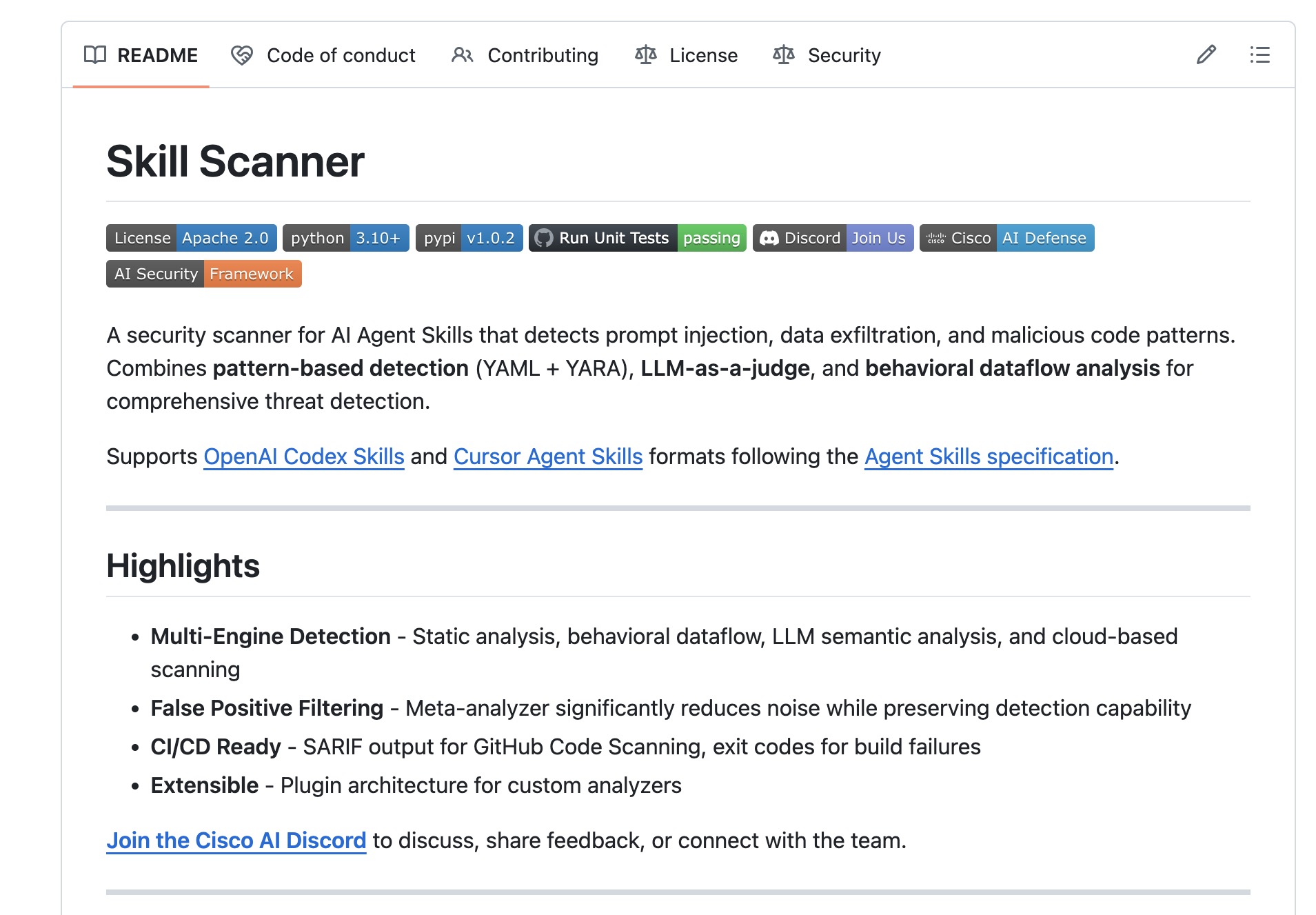 Skill Scanner AI Agent