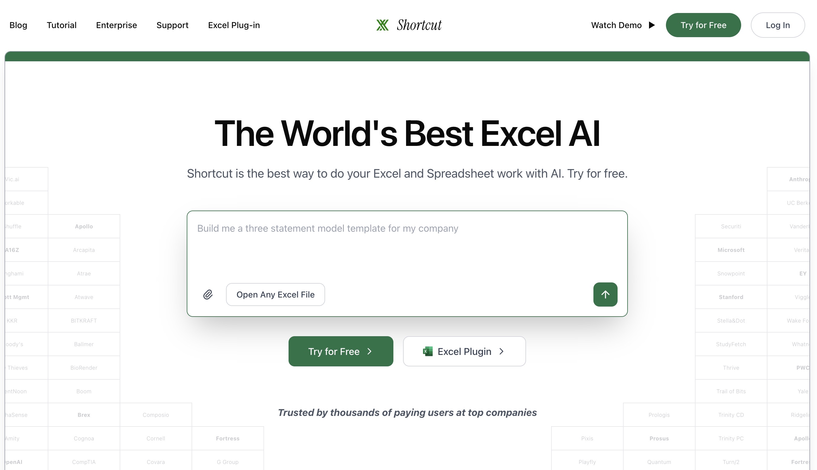 AI Agent Shortcut (Excel AI)