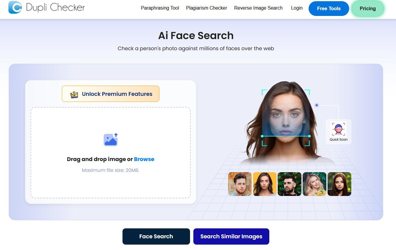 DupliChecker.com AI Face Search