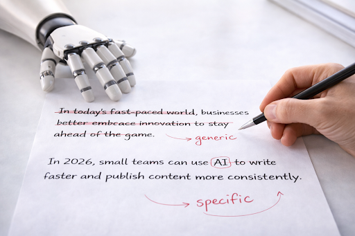 How to make AI writing sound more human