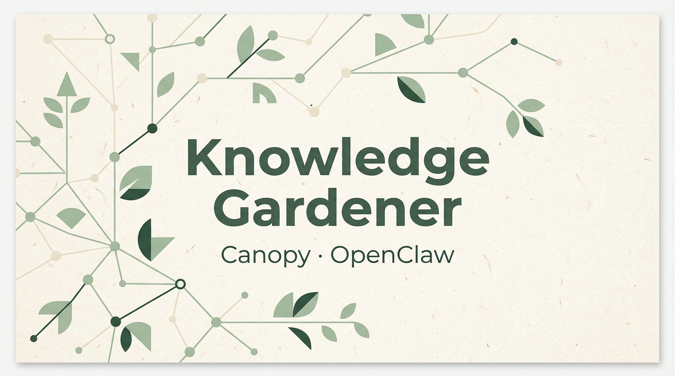 🌿 Knowledge Gardener: Internal Docs & Wiki Canon