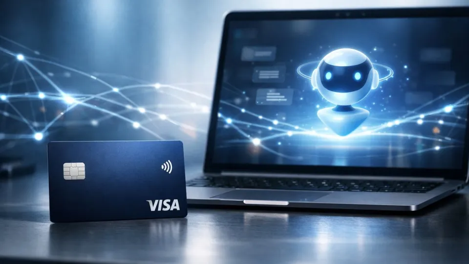 Visa-kort och AI-agent vid digital betalning