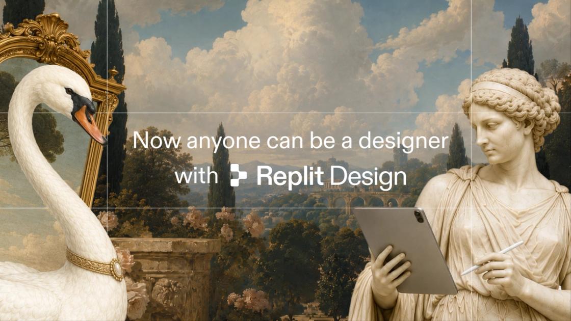 Källbild till artikeln: Replit flyttar vibecoding närmare designsteget och jagar småteam