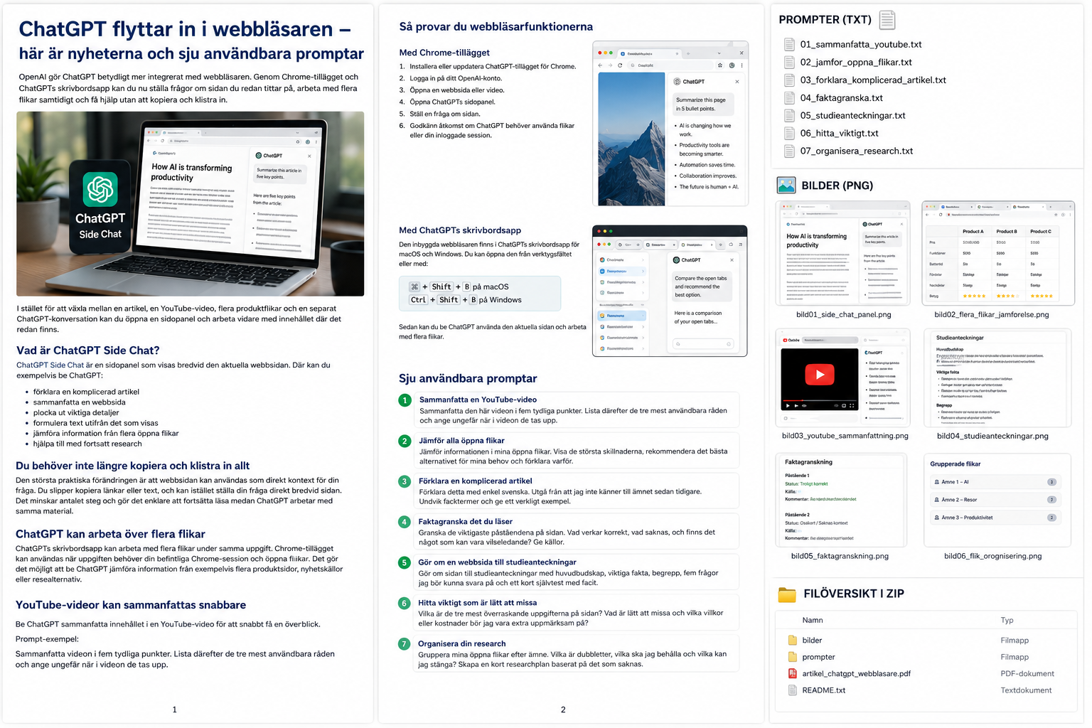 ChatGPT flyttar in i webbläsaren