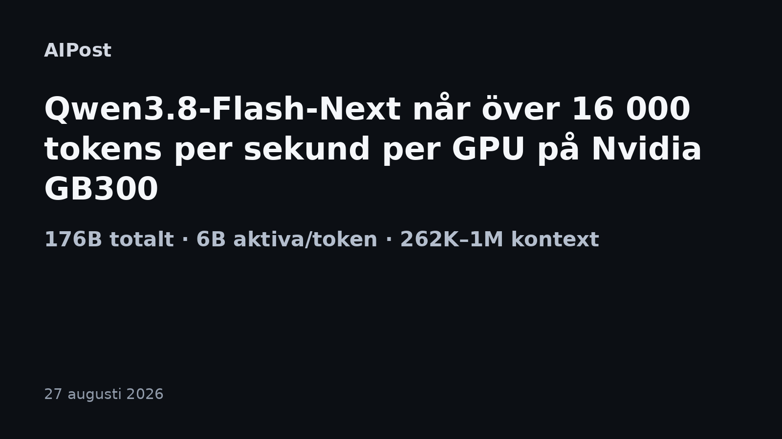 Qwen3.8-Flash-Next och dess arkitektur för lång kontext