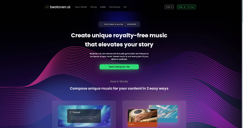 Cover Image for Beatoven.ai: Royalty Free AI Music Generator.