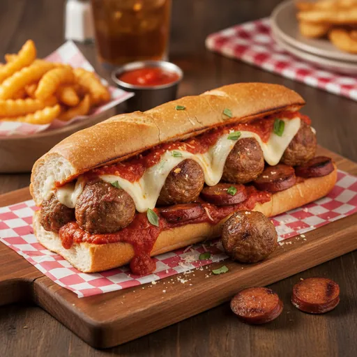 Meatball and Sausage Sub