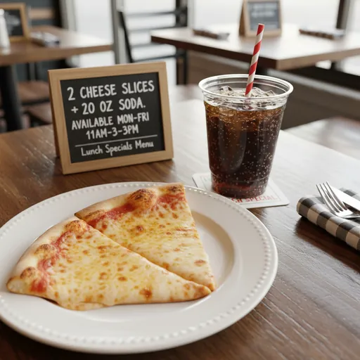 2 Cheese Slices and Soda