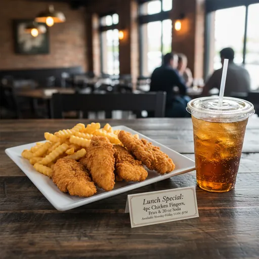 4pc Chicken Fingers with Fries and Soda