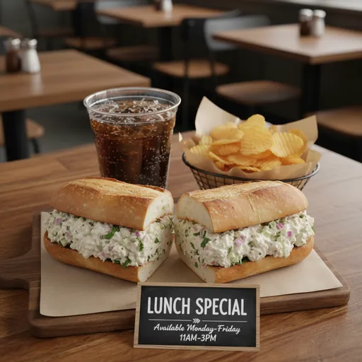 Chicken Salad Sub and Soda