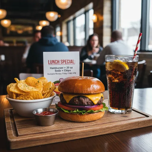 Hamburger and Soda