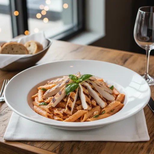 Penne with Grilled Chicken