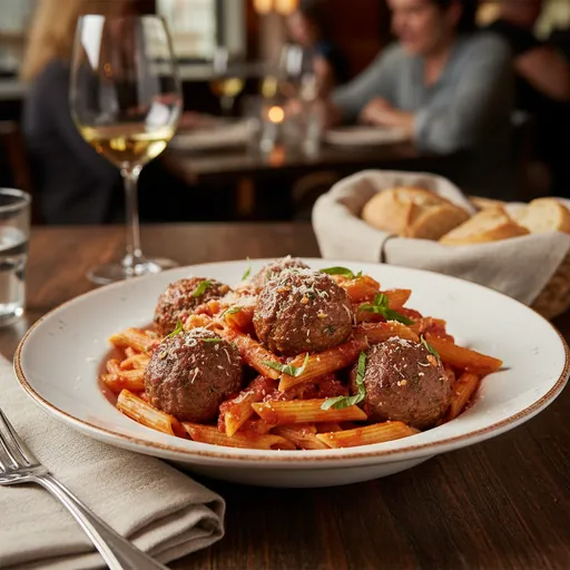 Penne with Meatballs