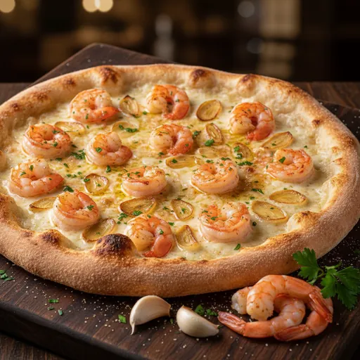 Shrimp and Garlic Pizza