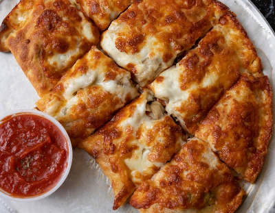 Cheese Calzone and Soda