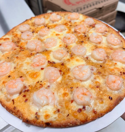 Shrimp and Garlic Pizza