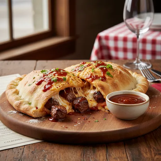 Honey Barbecue Steak Tips Calzone