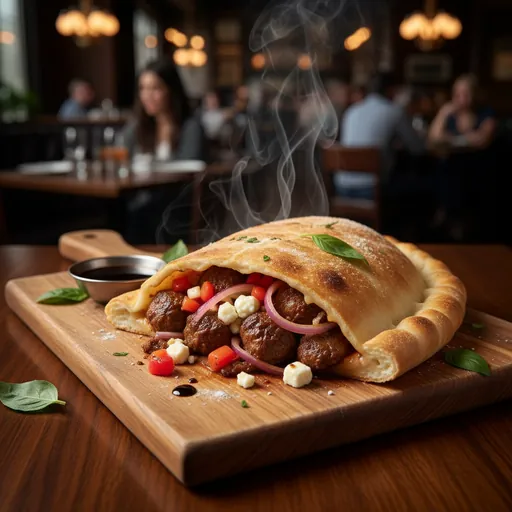 Steak Tips Kabob Calzone
