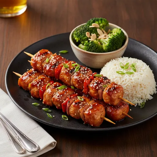 Sweet Asian Chicken Kabob Dinner