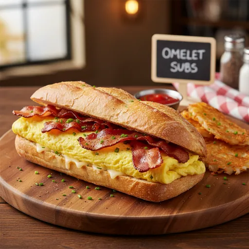 Bacon and Egg Omelet Sub