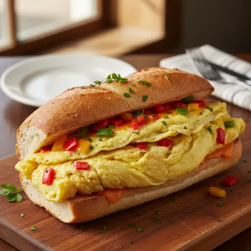Pepper and Egg Omelet Sub