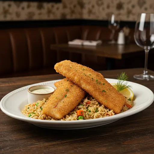 Fried Haddock Rice Plate