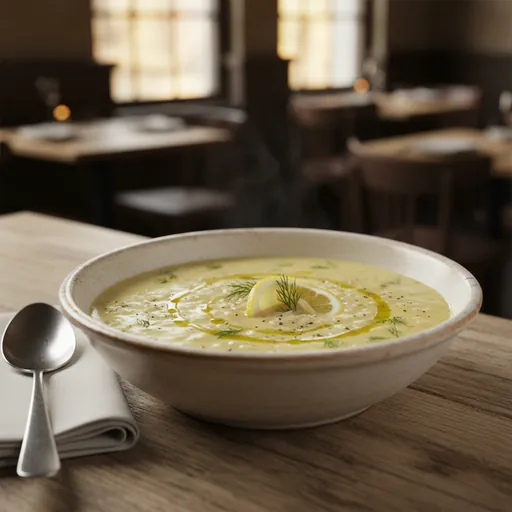 Bowl of Greek Lemon Soup