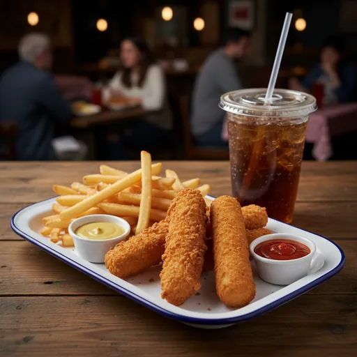 Chicken Fingers and Mozzarella Sticks Meal