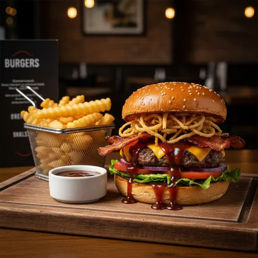 Honey Barbecue Bacon Cheeseburger