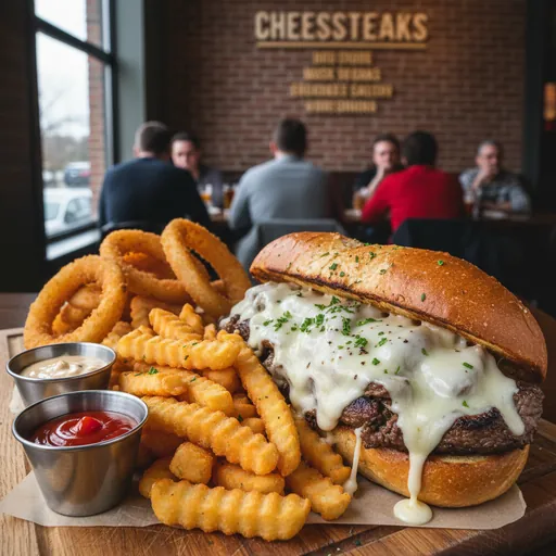 Cheesesteak on Garlic Bread