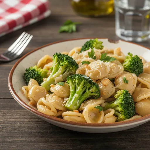 Pasta with Garlic, Oil and Broccoli (Lunch)